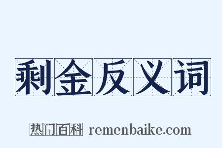 剩金反义词是什么意思的图片